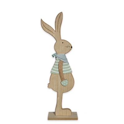 Zajíc dřevo 59,5cm modrá